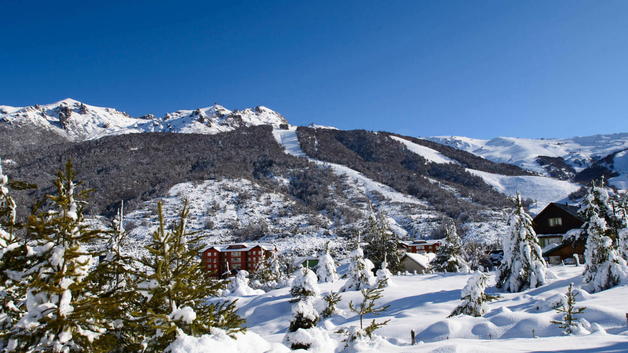 Snow on Mount Catedral in Bariloche