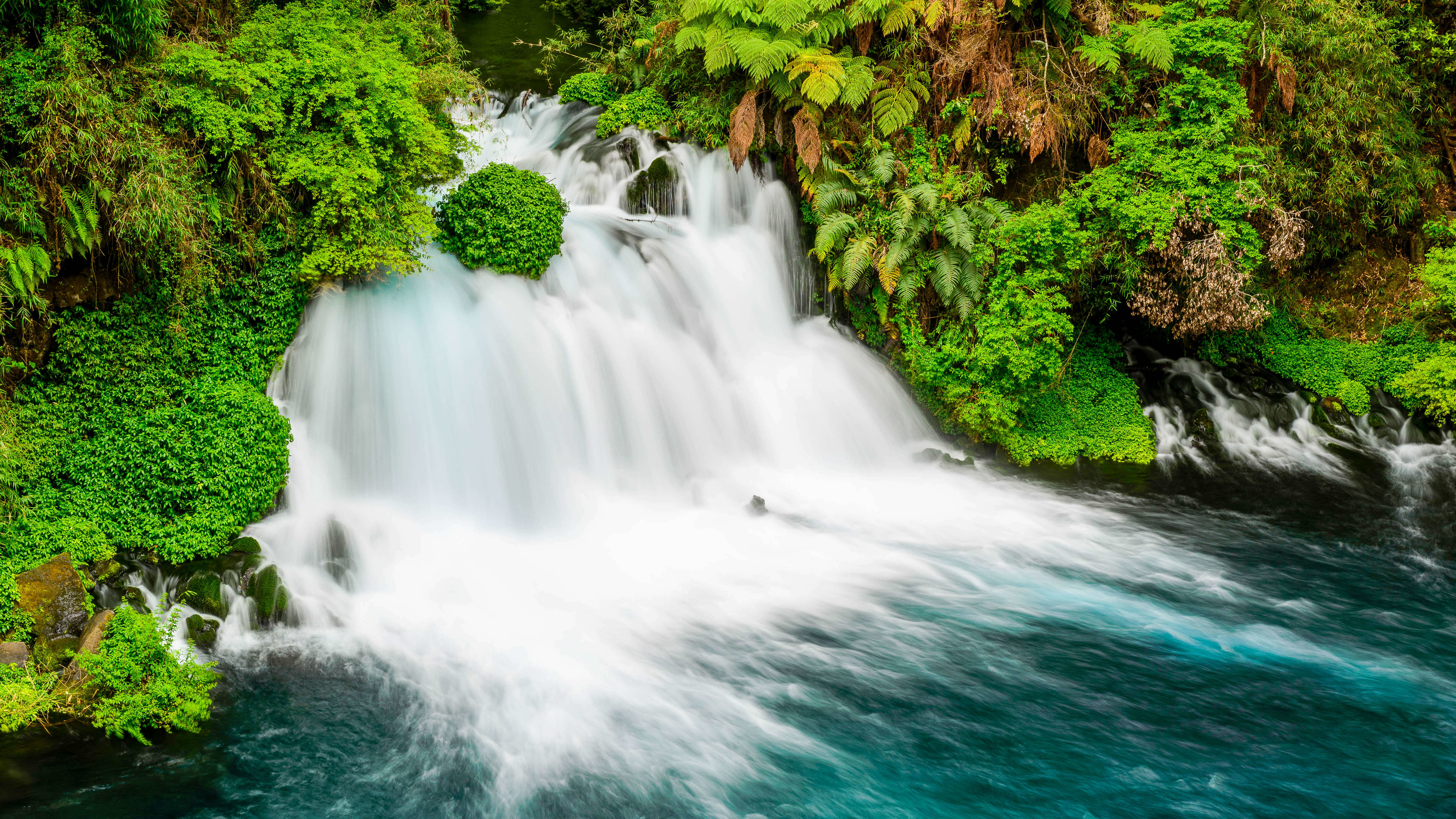 One of the three waterfalls of Ojos del Caburgua