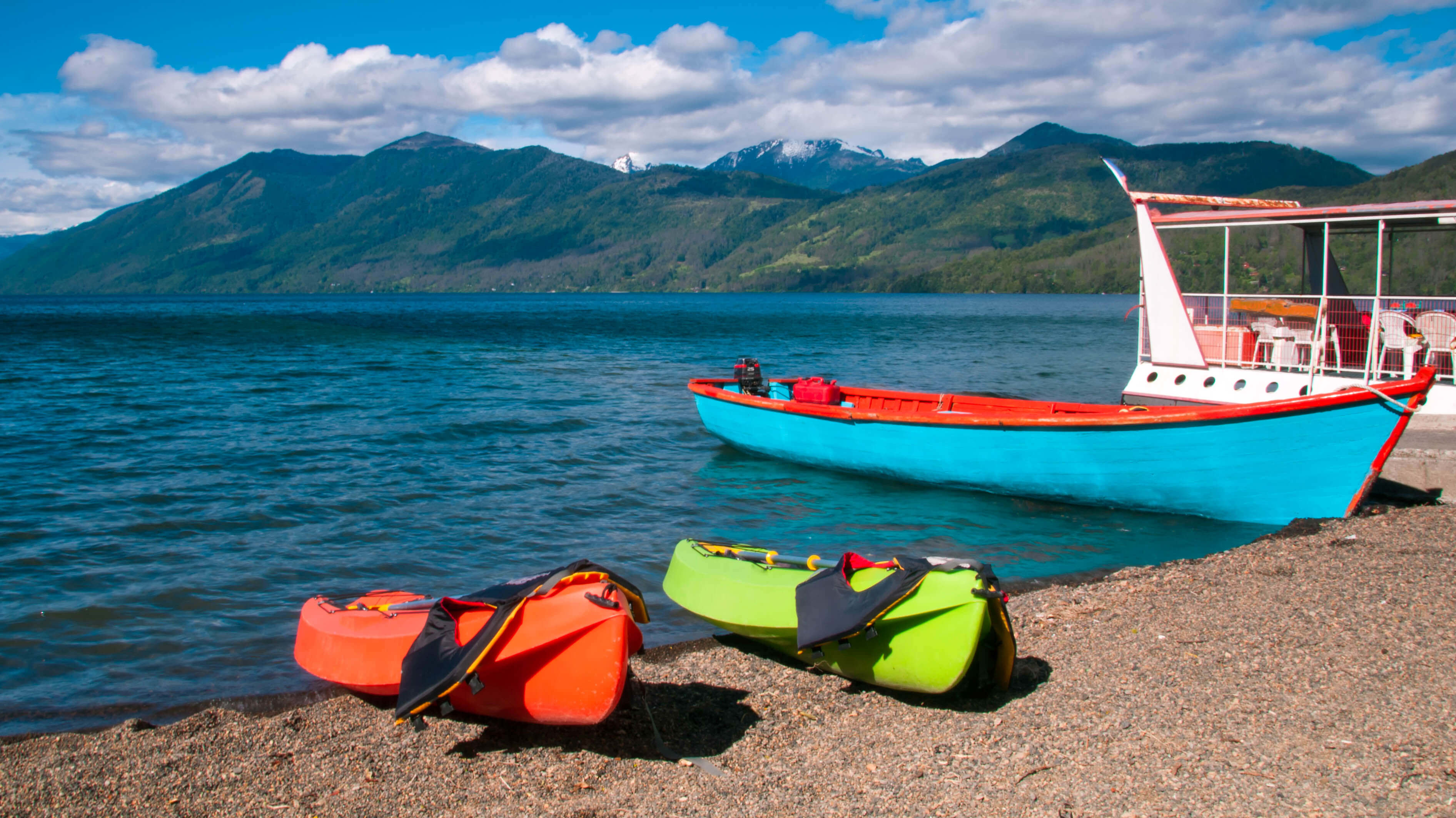 View of Playa Negra on lake Caburgua near Pucon