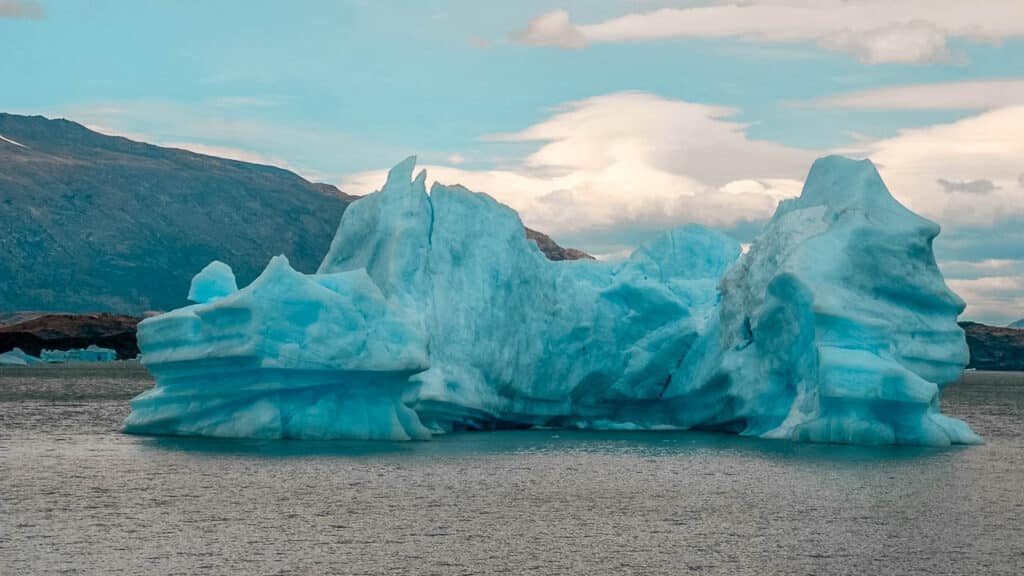 Ice floe floating near Upsala Glacier